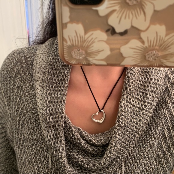 ♦️Sold♦️ Elsa Peretti Open Heart Diamond Pendant - Picture 6 of 6